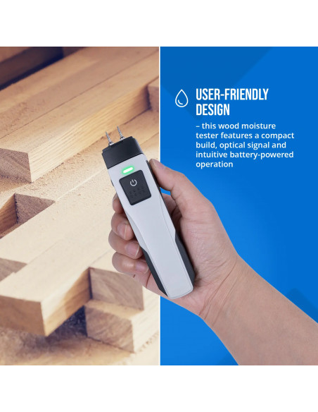 
Drėgmės matuoklis higrometras drėgmės matuoklis medienos tinkui „Bluetooth 6-99“
