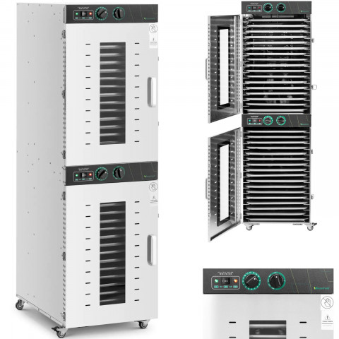 
Bičių žiedadulkių džiovintuvas, 32 lentynos, 30–70 °C, 216 l, 3150 W
