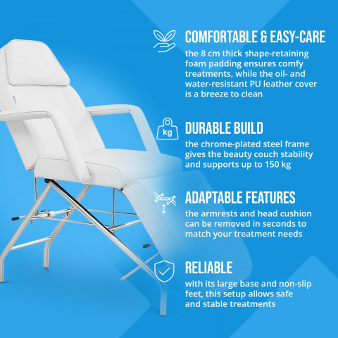 
SPA MATERA tatuiruočių masažo kosmetikos kėdė - balta
