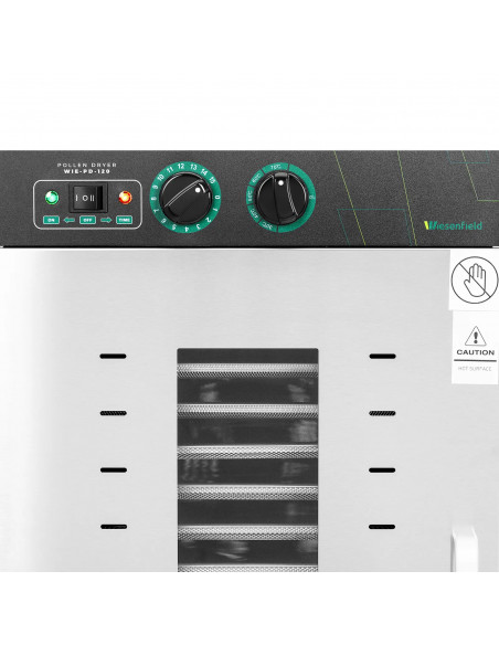 
Bičių žiedadulkių džiovintuvas, 32 lentynos, 30–70 °C, 216 l, 3150 W
