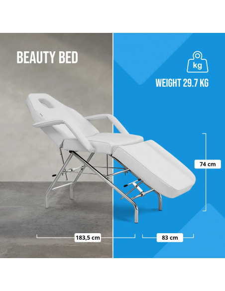 
SPA MATERA tatuiruočių masažo kosmetikos kėdė - balta
