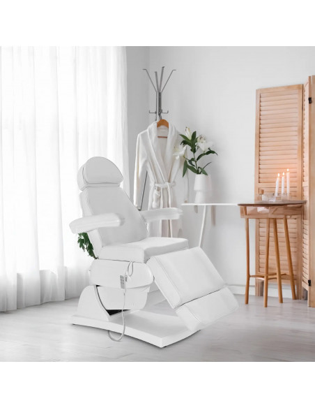 
LATINA elektrinis masažinis SPA tatuiruočių krėslas su 3 varikliais, 200 W – baltas
