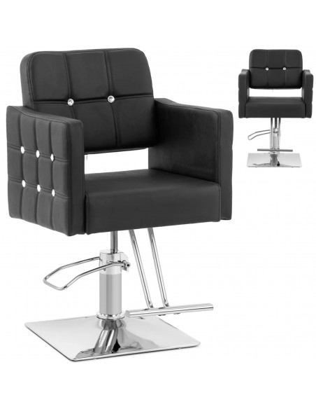 
COTTAM kirpėjo kėdė su pakoja – juoda
