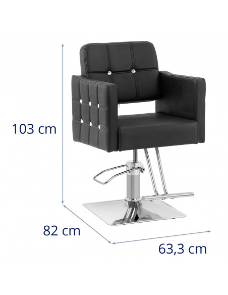 
COTTAM kirpėjo kėdė su pakoja – juoda
