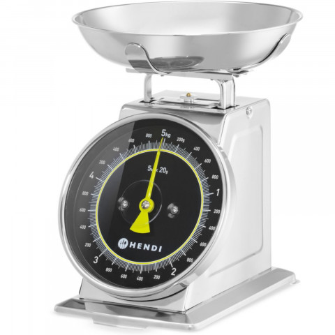 
Analoginės virtuvės svarstyklės su 5 kg plienine svėrimo lėkšte
