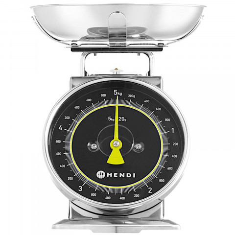 
Analoginės virtuvės svarstyklės su 5 kg plienine svėrimo lėkšte
