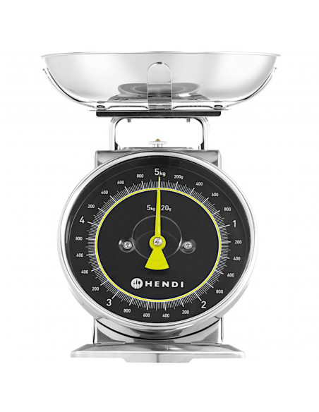 
Analoginės virtuvės svarstyklės su 5 kg plienine svėrimo lėkšte
