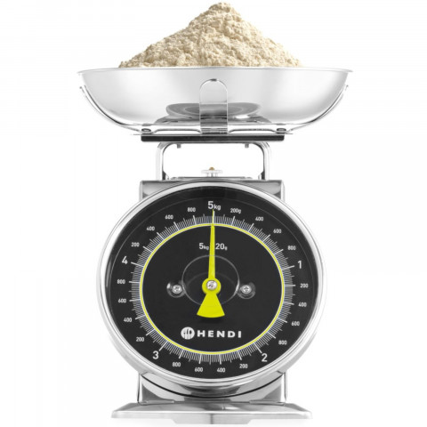 
Analoginės virtuvės svarstyklės su 5 kg plienine svėrimo lėkšte
