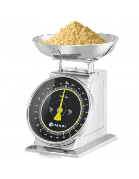 
Analoginės virtuvės svarstyklės su 5 kg plienine svėrimo lėkšte
