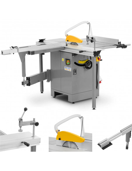 
Stumdomas stalo pjūklas medienai su stumdomu stalu 4000 aps./ min. 2200 W
