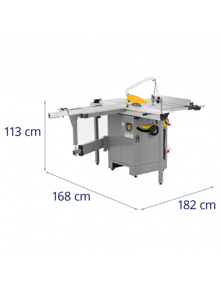 
Stumdomas stalo pjūklas medienai su stumdomu stalu 4000 aps./ min. 2200 W
