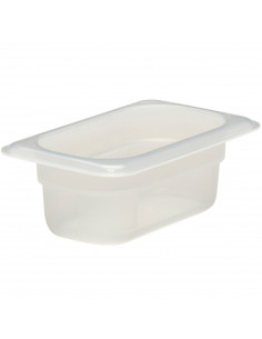 
Gastronorm indas pagamintas iš polipropileno, skaidrus, GN 1/ 9, aukštis 65 mm, 0,57 l
