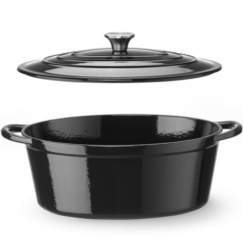 
Emaliuotas ketaus puodas, ovalus, 6,88 l, 405x255x134 mm
