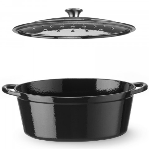 
Emaliuotas ketaus puodas, ovalus, 6,88 l, 405x255x134 mm
