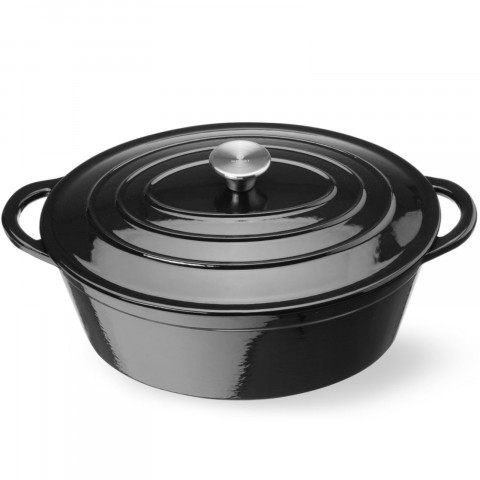 
Emaliuotas ketaus puodas, ovalus, 6,88 l, 405x255x134 mm
