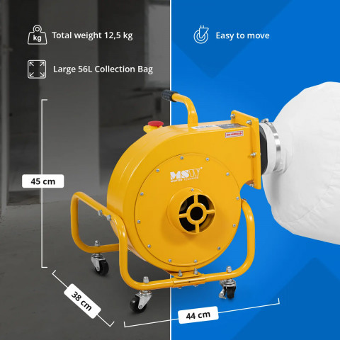 
Pjuvenų ir drožlių dulkių siurblys 56 l 850 m3/ h
