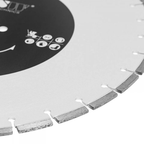 
Deimantinis diskas betonui, keramikai, plytelėms, skersmuo 450 mm, kiaurymė 25,4 mm
