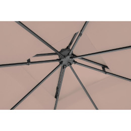 Sodo paviljono pavėsinė palapinė sulankstomas stogas su ornamentu 3 x 3 x 2,6 m smėlio spalvos