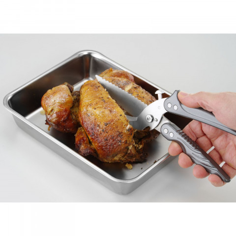 
Žirklės mėsai ir paukštienai, ištraukiamos, 256 mm ilgio
