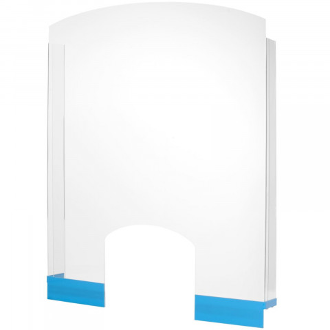 
Apsauginė organinio stiklo pertvara registratūros stalams, 850 x 700 mm
