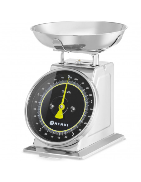 
Analoginės virtuvės svarstyklės su 5 kg plienine svėrimo lėkšte
