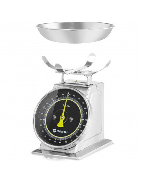 
Analoginės virtuvės svarstyklės su 5 kg plienine svėrimo lėkšte
