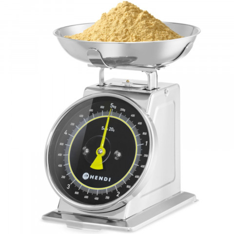 
Analoginės virtuvės svarstyklės su 5 kg plienine svėrimo lėkšte
