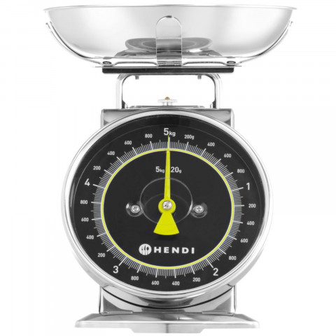 
Analoginės virtuvės svarstyklės su 5 kg plienine svėrimo lėkšte
