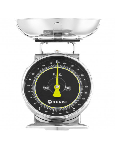 
Analoginės virtuvės svarstyklės su 5 kg plienine svėrimo lėkšte
