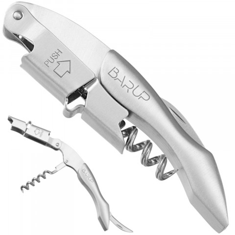 
Padavėjo butelių atidarytuvas 3 viename, peilis, kamščiatraukis, ilgis 120 mm
