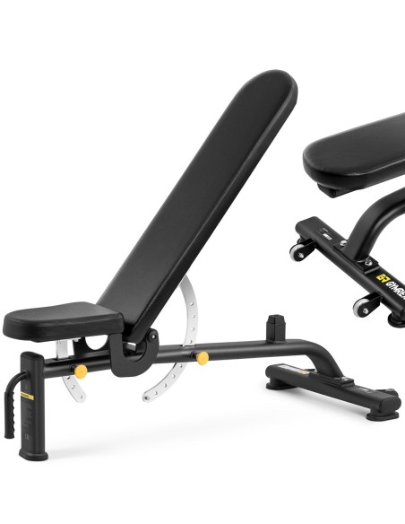 Treniruočių suoliukas pratimams, reguliuojamas, sulankstomas, 9 lygiai iki 135 kg