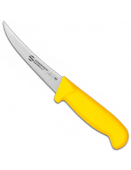 
Kauliukų išėmimo peilis su lenkta geležte SUPRA COLORE 130/ 270 mm - geltonas
