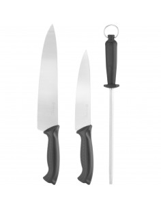 
18 cm ir 24 cm ilgio virėjo peilių rinkinys su galąstuvu
