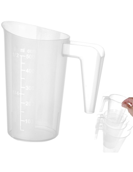 Virtuvinis matavimo ąsotis su matavimo puodeliu iš polipropileno, sukraunamas 0,5 l - Hendi 567814