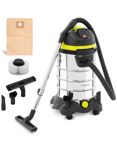 Pramoninis mobilus dirbtuvių nerūdijančio plieno dulkių siurblys su HEPA filtru 1,4 kW 30 l Pramoninis mobilus dirbtuvių nerūdijančio plieno dulkių siurblys su HEPA filtru 1,4 kW 30 l