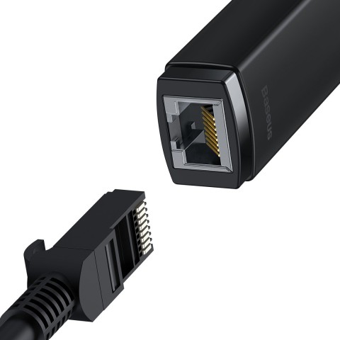 
Išorinis USB-C RJ-45 tinklo adapteris 1 Gbps 1000 Mbps juodas
