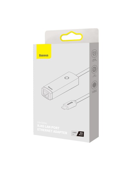 
Išorinis USB-C RJ-45 tinklo adapteris 1 Gbps 1000 Mbps juodas
