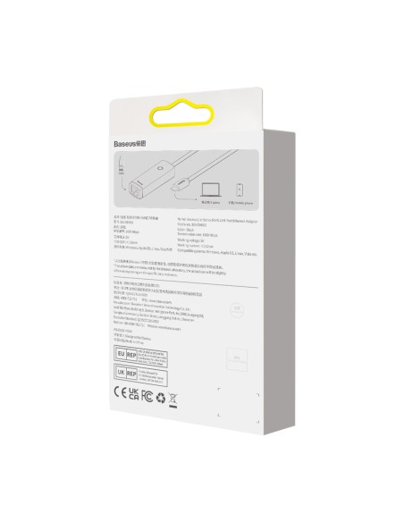 
Išorinis USB-C RJ-45 tinklo adapteris 1 Gbps 1000 Mbps juodas
