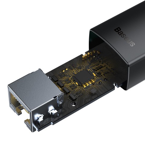
Išorinis USB-C RJ-45 tinklo adapteris 1 Gbps 1000 Mbps juodas
