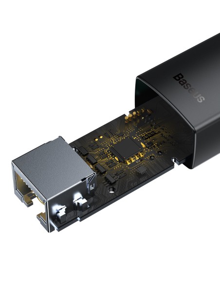 
Išorinis USB-C RJ-45 tinklo adapteris 1 Gbps 1000 Mbps juodas
