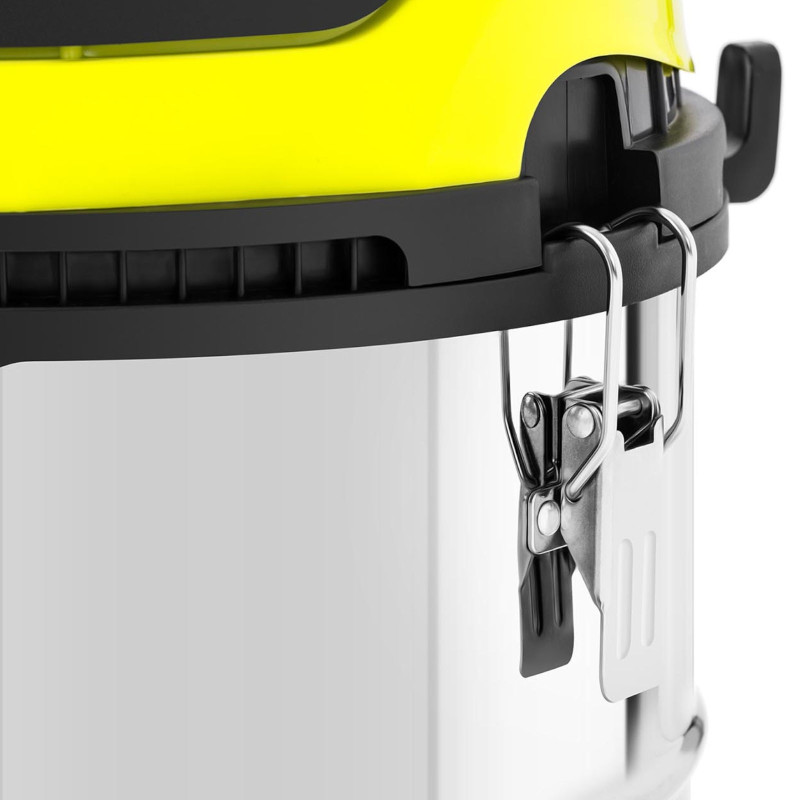 Pramoninis mobilus dirbtuvių nerūdijančio plieno dulkių siurblys su HEPA filtru 1,4 kW 30 l