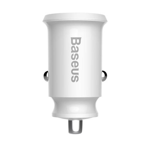 
Mini automobilinis įkroviklis telefonui, 2x USB „Grain“ automobilinis įkroviklis, baltas
