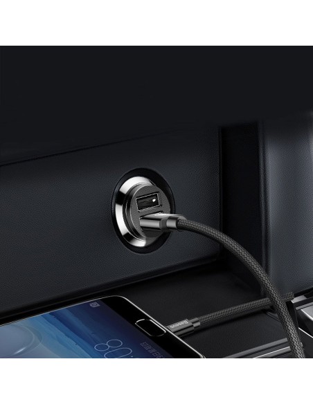 
Mini automobilinis įkroviklis telefonui, 2x USB „Grain“ automobilinis įkroviklis, baltas
