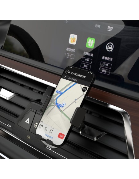 
Elegantiškas gravitacijos automobilio laikiklis telefonui F8Max, juodas
