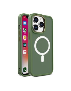 
Magnetinis dėklas su „MagSafe“ apsauga, skirtas „iPhone 15 Plus“, su skylutėmis dirželiui, žalias
