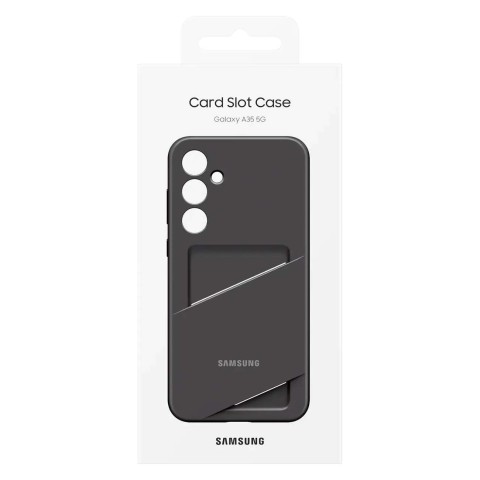 
Originalus kortelių lizdo dėklas su kišene kortelei, skirtas Samsung Galaxy A35, juodas
