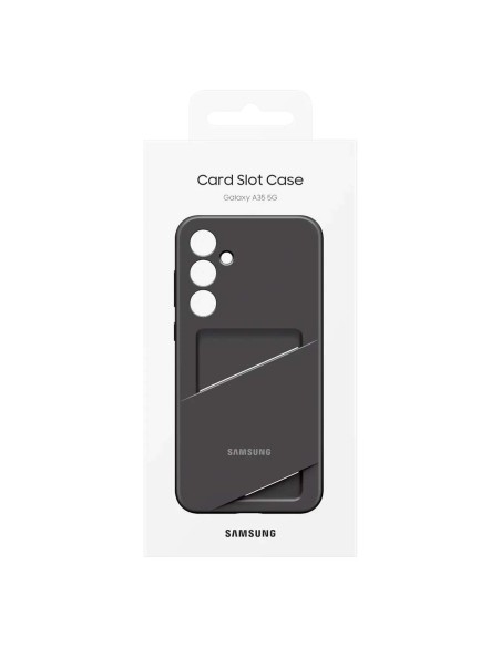 
Originalus kortelių lizdo dėklas su kišene kortelei, skirtas Samsung Galaxy A35, juodas
