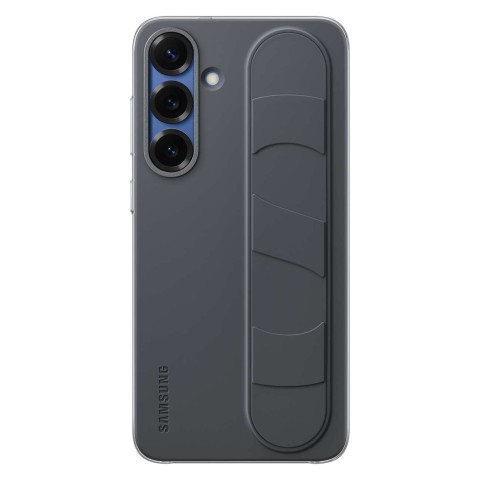 
„Samsung Galaxy S25+“ stovintis ir liečiamas dėklas su stovu – juodas
