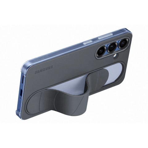 
„Samsung Galaxy S25+“ stovintis ir liečiamas dėklas su stovu – juodas
