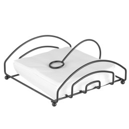 Servetėlių laikiklis nerūdijančio plieno servetėlių laikiklis juodas 155x160 mm - Hendi 427156